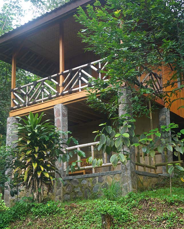 Front view of Manggis Jungle Lodge, Vila Botani